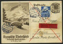 Dt. Reich 603 BRIEF, 1936, 40 Pf. Lufthansa Mit Ersttagsstempel Als Einzelfrankatur Auf P 257, Portogerechte Eilkarte Vo - Otros & Sin Clasificación