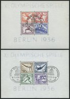 Dt. Reich Bl. 5/6 O, 1936, Blockpaar Olympische Spiele, Sonderstempel, Pracht, Mi. 180.- - Otros & Sin Clasificación