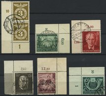 Dt. Reich O , 1943/4, 6 Bogenecken: Mi.Nr. 830, 855/6, 864, 872, 904, Pracht - Otros & Sin Clasificación