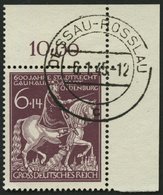 Dt. Reich 907 O, 1945, 6 Pf. Oldenburg, Rechte Obere Bogenecke, Ersttagsstempel, Pracht - Altri & Non Classificati