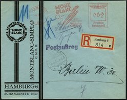 Dt. Reich 1937, 62 Pf. Firmenfreistempler Auf Einschreibbrief Aus HAMBURG 6, L1 POSTAUFTRAG, Pracht - Otros & Sin Clasificación