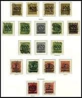 SAMMLUNGEN O, 1919-23, Gestempelte Saubere Sammlung Inflation Mit Mittleren Werten Auf Leuchtturm Falzlosseiten, Feinst/ - Oblitérés