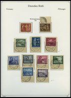 SAMMLUNGEN O,BrfStk , 1933-45, Gestempelte Sammlung Dt. Reich Im KA-BE Falzlosalbum Mit Vielen Guten Mittleren Ausgaben, - Used Stamps