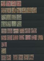LOTS O, 1875-1890, Kleines Lot Von 40 Mittleren Werten, Dabei Bessere Farben Und Stempel, Meist Pracht - Used Stamps