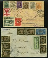 LOTS 1921-23, 6 Verschiedene Luftpostbelege In Die Schweiz, Meist Pracht, Besichtigen! - Used Stamps