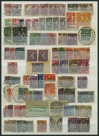 SAMMLUNGEN, LOTS O, BrfStk, 1919-23, 124 Verschiedene Kleinere Mittlere Werte Inflation, Feinst/Pracht, Alle Geprüft Inf - Oblitérés