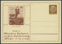 GANZSACHEN PP 122C12/02 BRIEF, Privatpost: 1935, 3 Pf. Hindenburg Münchener Postwertzeichen Ausstellung Müpa, Ungebrauch - Sonstige & Ohne Zuordnung