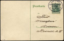 ZEPPELINPOST 6I BRIEF, 1912, Luftschiff Hansa, Fahrt Hamburg-Bremen-Hamburg Vom 6.10.1912, Mit Bordpoststempel In Type I - Airmail & Zeppelin