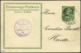 ZEPPELINPOST 9Cc BRIEF, 1913, Luftschiff Sachsen, Erinnerungs-Postkarte An Die Haida-Fahrt Mit 5 H. Kaiser Franz Joseph - Poste Aérienne & Zeppelin