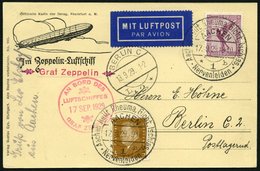 ZEPPELINPOST 34g BRIEF, 1929, Deutschlandfahrt, Abwurf Aachen, Prachtkarte - Poste Aérienne & Zeppelin