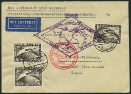 ZEPPELINPOST 57P BRIEF, 1930, Südamerikafahrt, Tagesstempel Fr`hafen, Rundfahrt Fr`hafen-Fr`hafen, Frankiert Mit 3x 4 RM - Correo Aéreo & Zeppelin