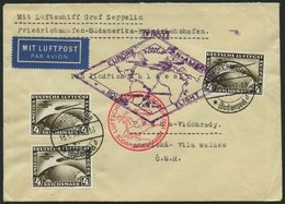 ZEPPELINPOST 57P BRIEF, 1930, Südamerikafahrt, Tagesstempel Fr`hafen, Rundfahrt Fr`hafen-Fr`hafen, Frankiert Mit 3x 4 RM - Airmail & Zeppelin