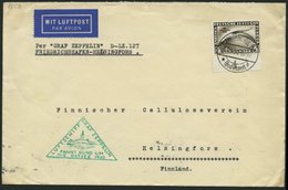 ZEPPELINPOST 88Cb BRIEF, 1930, Ostseefahrt, Abwurf Helsinki, Auflieferung Friedrichshafen, Frankiert Mit 4 RM Südamerika - Airmail & Zeppelin