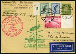 ZEPPELINPOST 177C BRIEF, 1932. 6. Südamerikafahrt, Anschlußflug Ab Stuttgart, Prachtkarte - Correo Aéreo & Zeppelin