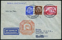 ZEPPELINPOST 195Ab BRIEF, 1932, 9. Südamerikafahrt, Bordpost Hinfahrt, Prachtbrief - Airmail & Zeppelin