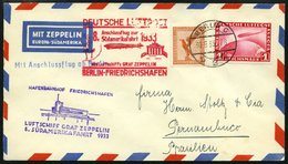 ZEPPELINPOST 235Ab BRIEF, 1933, 8. Südamerikafahrt, Bordpost Hinfahrt, Prachtbrief - Correo Aéreo & Zeppelin