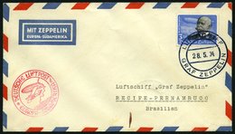 ZEPPELINPOST 247Ab BRIEF, 1934, 1. Südamerikafahrt, Bordpost, Mit Einzelfrankatur Mi.Nr. 539, Prachtbrief - Correo Aéreo & Zeppelin