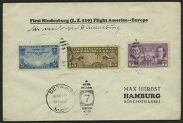 ZEPPELINPOST 411A BRIEF, 1936, 2. Nordamerikafahrt, USA-Post, Privater Sonderumschlag - Airmail & Zeppelin