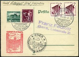 ZEPPELINPOST 462 BRIEF, 1939, Fahrt Nach Eger, Prachtkarte - Correo Aéreo & Zeppelin