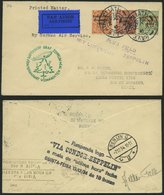 ZULEITUNGSPOST 286 BRIEF, Irland: 1934, Weihnachtsfahrt, Drucksache, Mit Rückseitigem Condor-Antwort-L4, Pracht, Gepr. A - Zeppelin