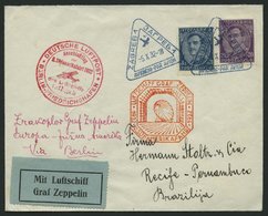 ZULEITUNGSPOST 195B BRIEF, Jugoslawien: 1932, 9. Südamerikafahrt, Anschlussflug Ab Berlin, Prachtbrief - Zeppelin
