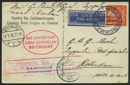 ZULEITUNGSPOST 83 BRIEF, Niederlande: 1930, Fahrt Nach Breslau, Seltener Niederländischer Sonderstempel, Prachtkarte - Zeppelins