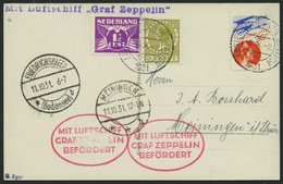 ZULEITUNGSPOST 132 BRIEF, Niederlande: 1931, Fahrt Nach Meiningen, Prachtkarte - Zeppelins