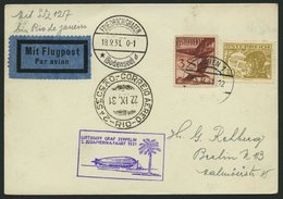 ZULEITUNGSPOST 129Ba BRIEF, Österreich: 1931, 2. Südamerikafahrt, Auflieferung Fr`hafen Bis Brasilien, Prachtkarte - Zeppelins