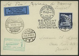 ZULEITUNGSPOST 170B BRIEF, Österreich: 1932, LUPOSTA-Fahrt, Rückfahrt, Prachtkarte - Zeppelines