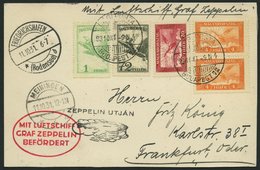 ZULEITUNGSPOST 132 BRIEF, Ungarn: 1931, Fahrt Nach Meiningen, Prachtkarte - Zeppelin