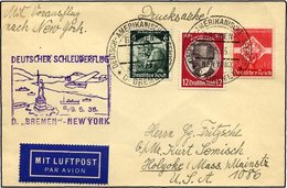 KATAPULTPOST 185b BRIEF, 9.5.1935, Bremen - New York, Seepostaufgabe, Drucksache, Pracht - Covers & Documents