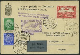 DO-X LUFTPOST 68.f. BRIEF, 10.05.1933, Luxemburg-Aufgabe Zum Budapest-Flug Sowie - Wegen DOX-Beschädigung - Erneute Aufg - Brieven En Documenten