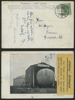 BALLON-FAHRTEN 1897-1916 14.3.1911, Berliner Verein Für Luftschifffahrt, Ansichtskarte Mit 5 Pf. Germania Und Abwurfstem - Airships