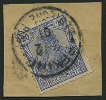 DP CHINA P Vd BrfStk, Petschili: 1900, 20 Pf. Reichspost, Stempel PEKING, Feinst (ein Paar Stumpfer Zähne), Mi. 140.- - China (offices)