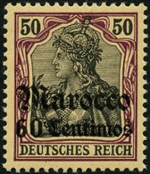 DP IN MAROKKO 28 **, 1905, 60 C. Auf 50 Pf., Ohne Wz., Postfrisch, Pracht, Mi. 70.- - Marocco (uffici)