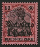 DP IN MAROKKO 42 O, 1911, 1 P. Auf 80 Pf., Mit Wz., Pracht, Mi. 350.- - Marocco (uffici)