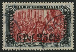 DP IN MAROKKO 45 O, 1906, 6 P. 25 C. Auf 5 M., Mit Wz., Stempel MAZAGAN, Pracht, Gepr. Bothe, Mi. (400.-) - Deutsche Post In Marokko