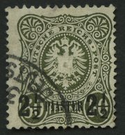 DP TÜRKEI 5b O, 1887, 21/2 PIA. Auf 50 Pf. Oliv, Feinst, Gepr. Hollmann, Mi. 100.- - Turchia (uffici)