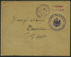 DEUTSCH-OSTAFRIKA Brief , 1916, Vorausentwertung MOROGORO, Roter Frankostempel, Nebenstempel MITTELLANDBAHN ZUG 20b, 23. - Afrique Orientale