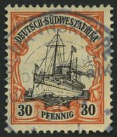 DSWA 28x O, 1911, 30 Pf. Dunkelorange/gelbschwarz Auf Chromgelb, Mit Wz., Stempel KOLMANNSKUPPE, Pracht, Gepr. Mansfeld, - Africa Tedesca Del Sud-Ovest