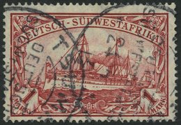DSWA 29A O, 1912, 1 M. Karminrot, Mit Wz., Stempel TSUMEB, Pracht, Mi. 95.- - Deutsch-Südwestafrika