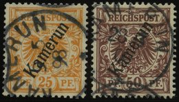 KAMERUN 5a,6 O, 1897, 25 Pf. Gelblichorange Und 50 Pf. Lebhaftrötlichbraun, 2 Prachtwerte, Mi. 82.- - Cameroun