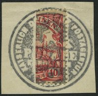 KAROLINEN 9H BrfStk, 1905, 10 Pf. Halbiert 1. Ponape-Ausgabe, Prachtbriefstück, Mi. 70.- - Karolinen