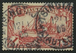 KIAUTSCHOU 14 O, 1901, 1 M. Rot, Etwas Dezentriert, Pracht, Mi. 110.- - Kiautschou