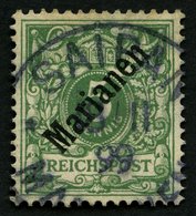 MARIANEN 2I O, 1899, 5 Pf. Diagonaler Aufdruck, Stempel SAIPAN 18/11 99 (Sorte I), Pracht, Diverse Altsignaturen Und Fot - Islas Maríanas