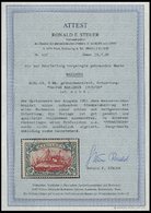 MARIANEN 19 O, 1901, 5 M. Grünschwarz/dunkelkarmin, Ohne Wz., Pracht, Fotoattest Steuer, Mi. 600.- - Mariana Islands