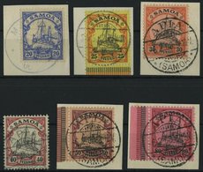 SAMOA 10-15 BrfStk,o , 1900, 20 - 80 Pf. Kaiseryacht, 6 Prachtwerte, Mi. 92.50 - Samoa