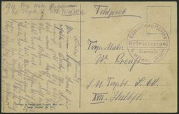 MSP VON 1914 - 1918 (Torpedoboot: G 197), Violetter Briefstempel, Feldpost-Ansichtskarte, Pracht, R! - Marítimo