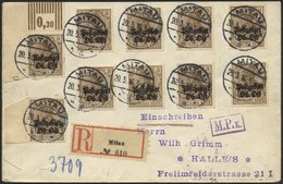 POSTGEBIET OB.OST 2aWOR BRIEF, 1916, 3 Pf. Schwärzlichbraunocker, Walzendruck 3`7`3 Aus Oberer Linker Bogenecke Mit Plat - Altri & Non Classificati