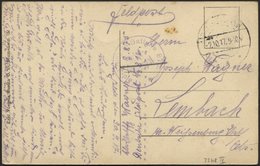 DT. FP IM BALTIKUM 1914/18 Feldpoststation Nr. 316, Type II, 2.10.17, Mit Tarnstempel DEUTSCHE FELDPOST *** Auf Ansichts - Letonia